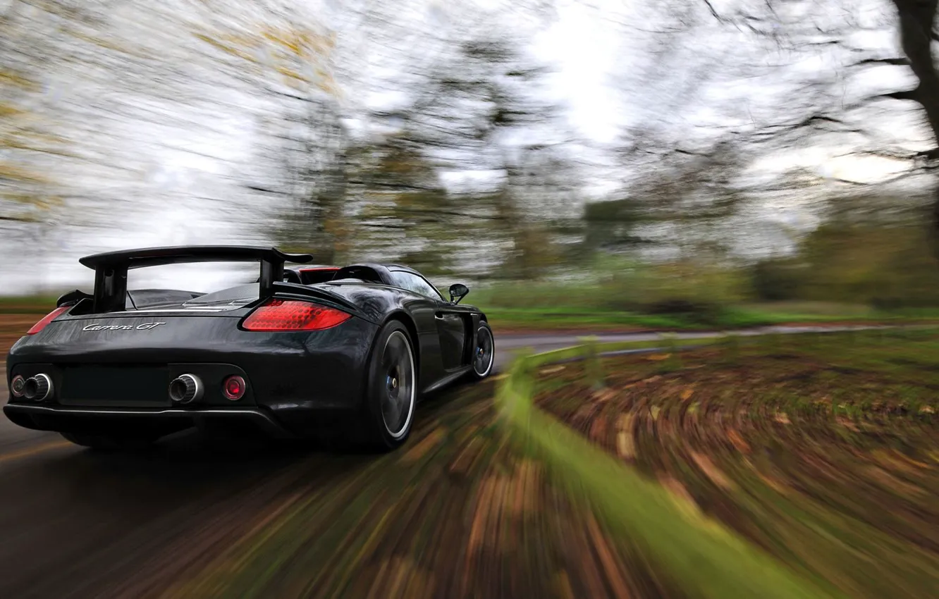 Photo wallpaper Porsche, Turn, Carrera GT