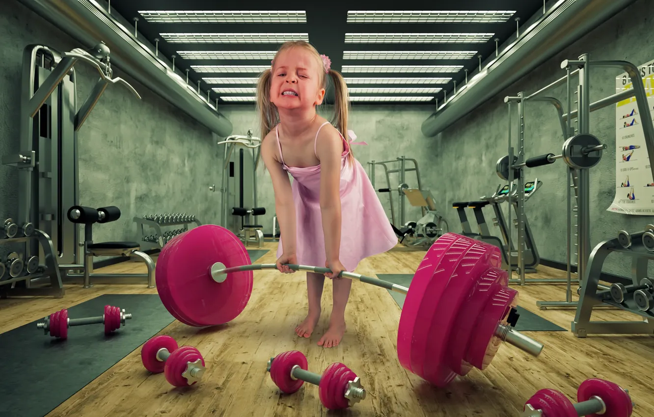 Photo wallpaper sport, girl, rod