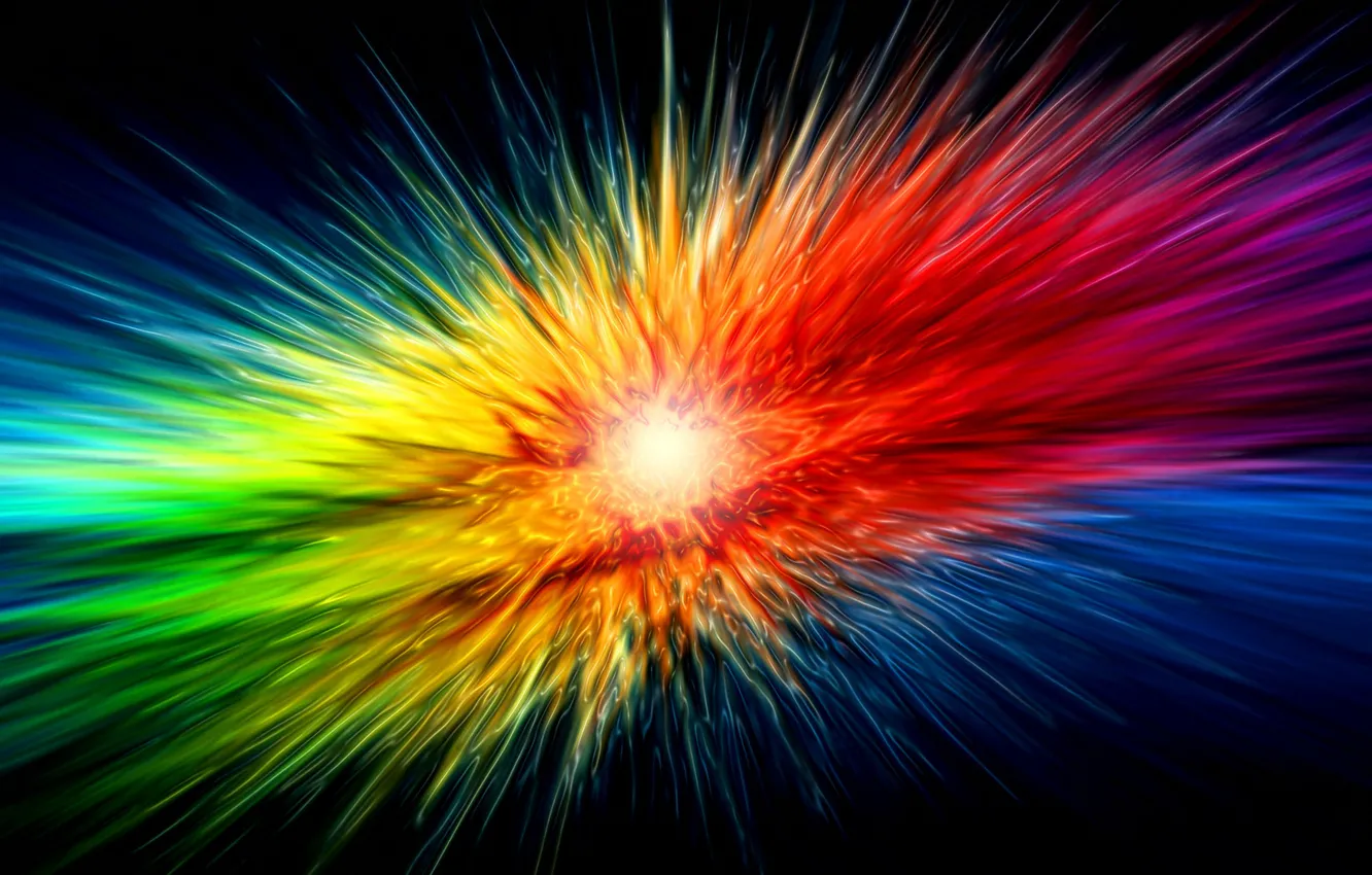 Photo wallpaper colors, explosion, flashy