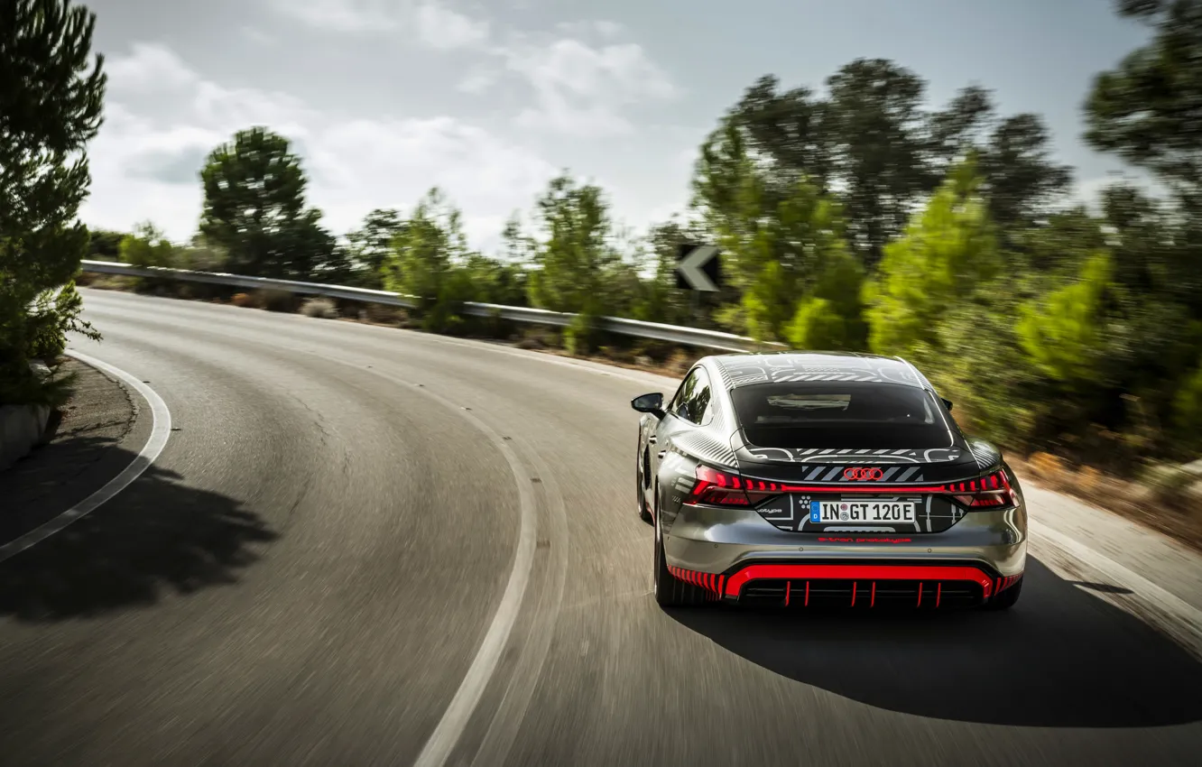 Photo wallpaper Audi, coupe, turn, 2020, RS e-Tron GT Prototype