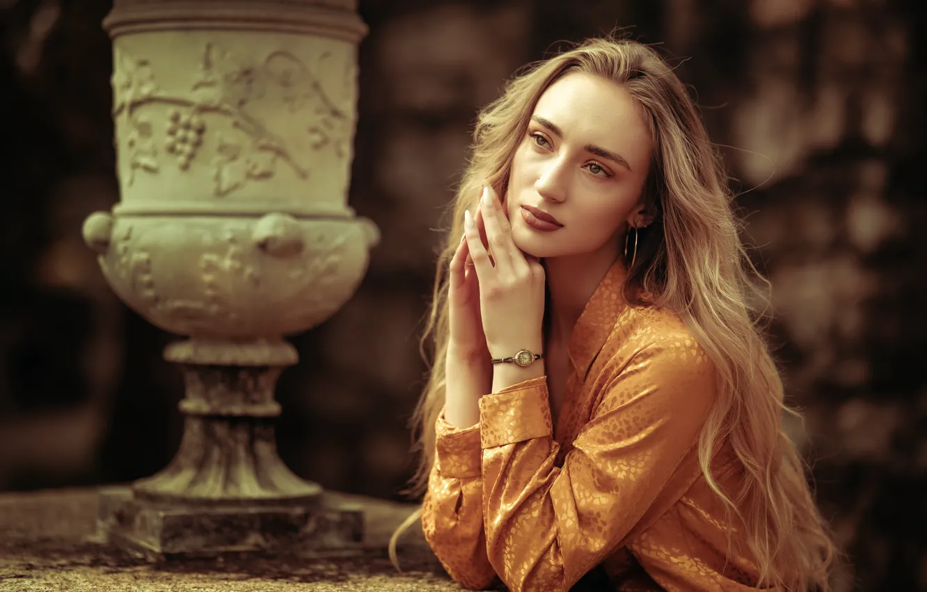 Photo wallpaper girl, mood, portrait