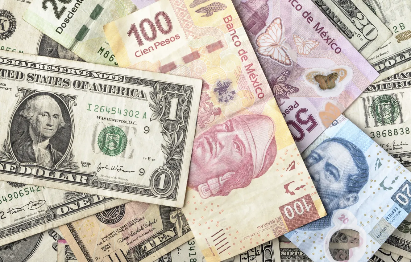 Photo wallpaper money, dollar, mexican peso, Taxes