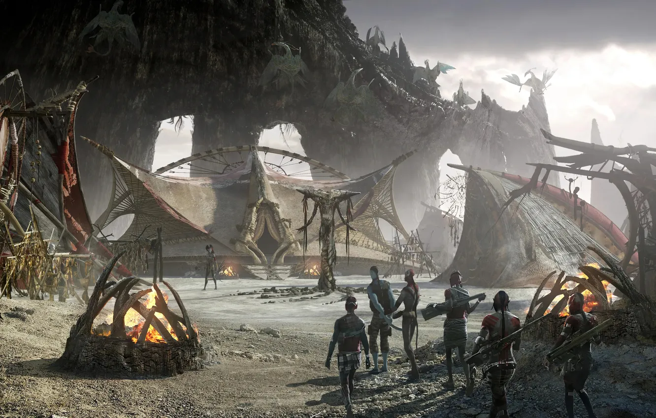 Photo wallpaper fiction, the film, Pandora, Concept Art, Na'vi, Avatar 3, The Tribe of Fire