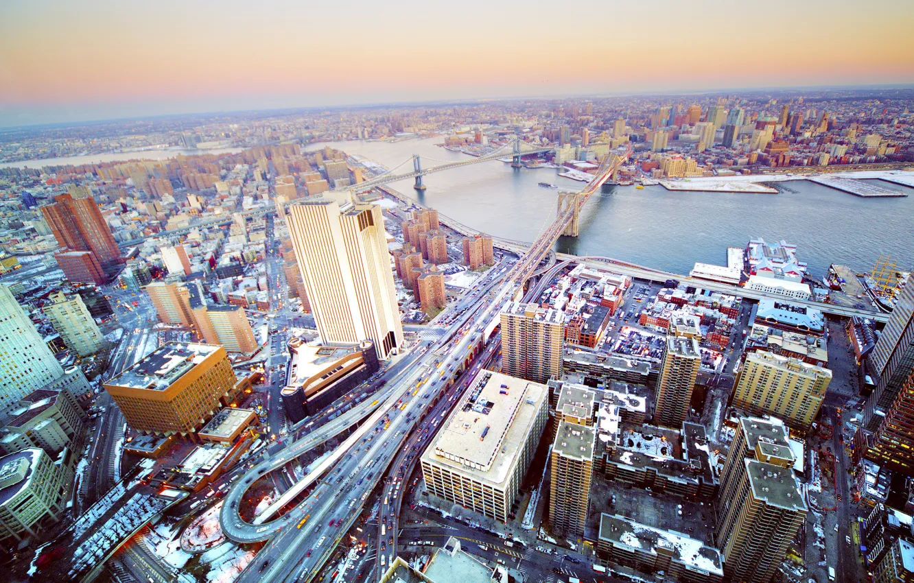 Photo wallpaper the city, New York, USA, USA, megapolis, New York