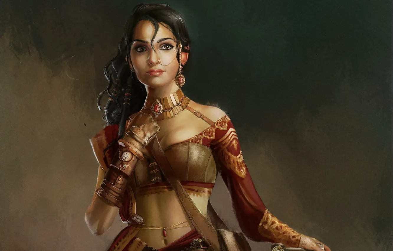 Photo wallpaper girl, decoration, fantasy, art, steampunk, Angelique Shelley