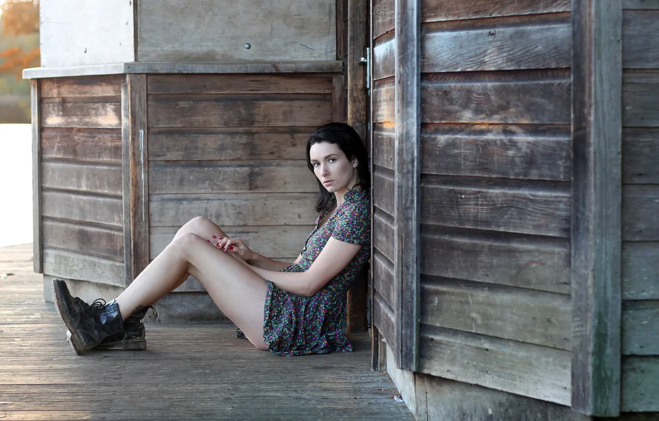 Photo wallpaper shoes, tattoo, legs, Emilia