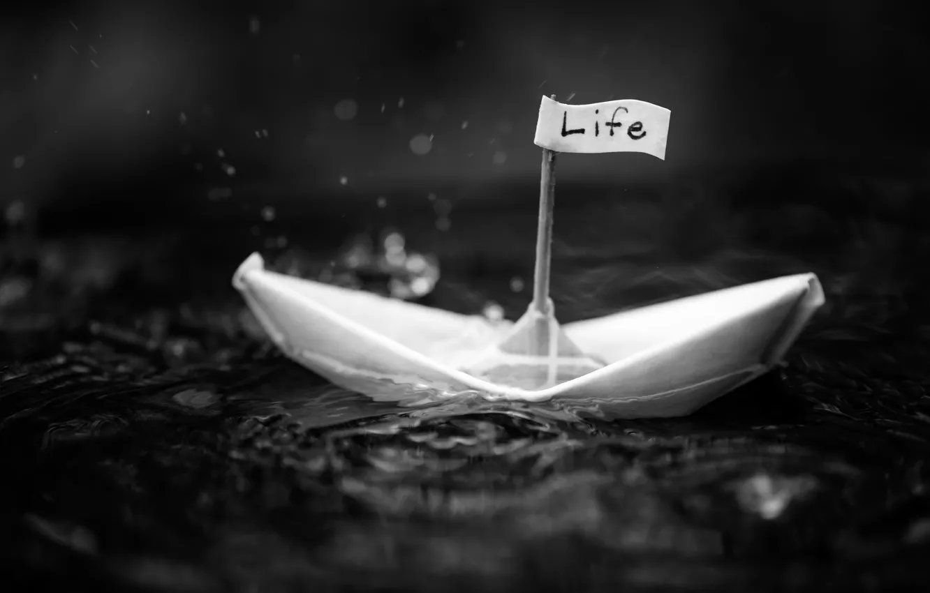 Photo wallpaper sea, life, ship