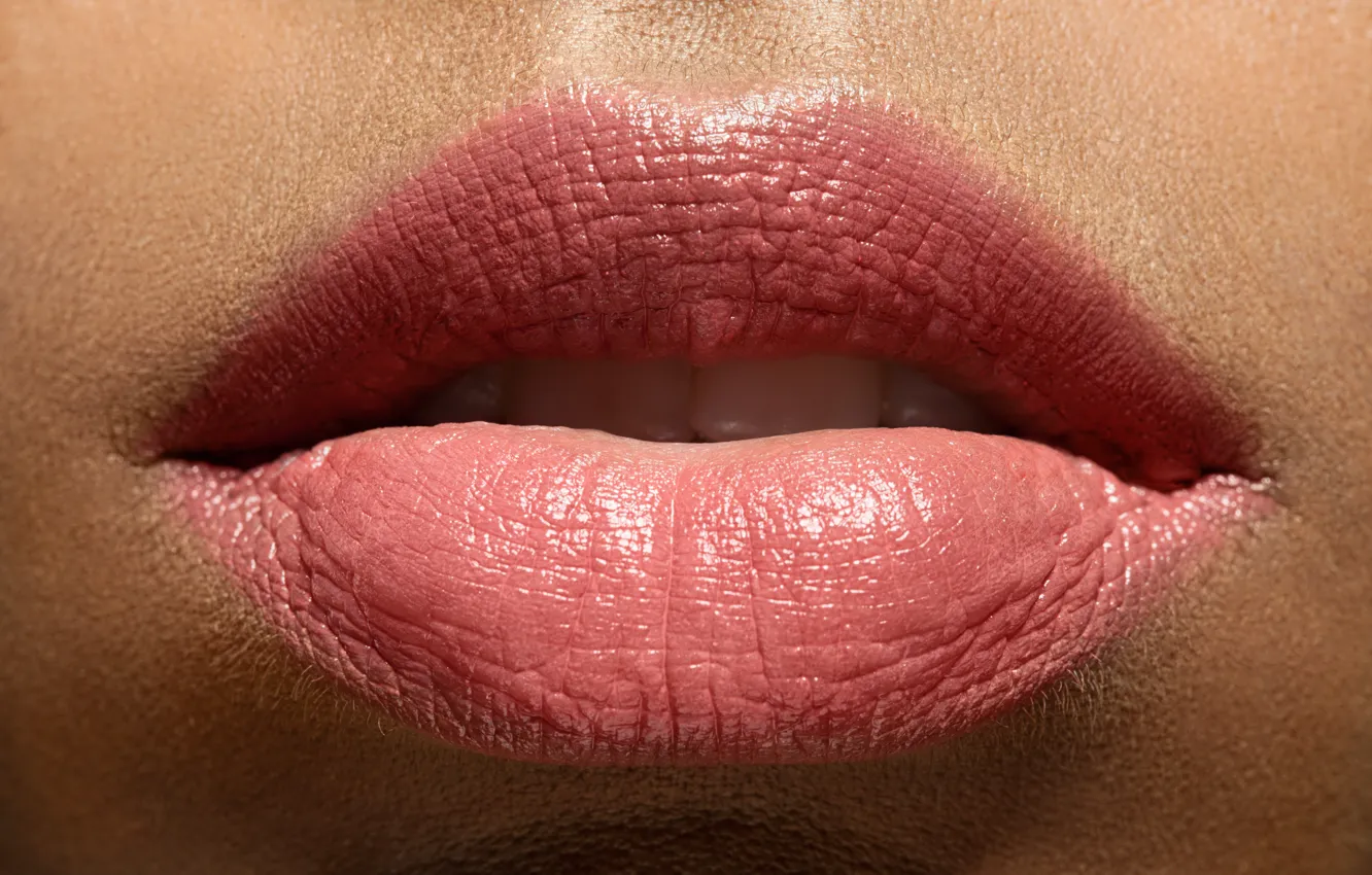 Photo wallpaper woman, lips, makeup