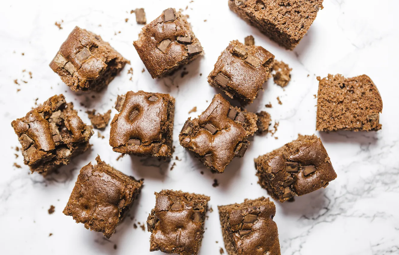 Photo wallpaper cake, chocolate, Piece, top view