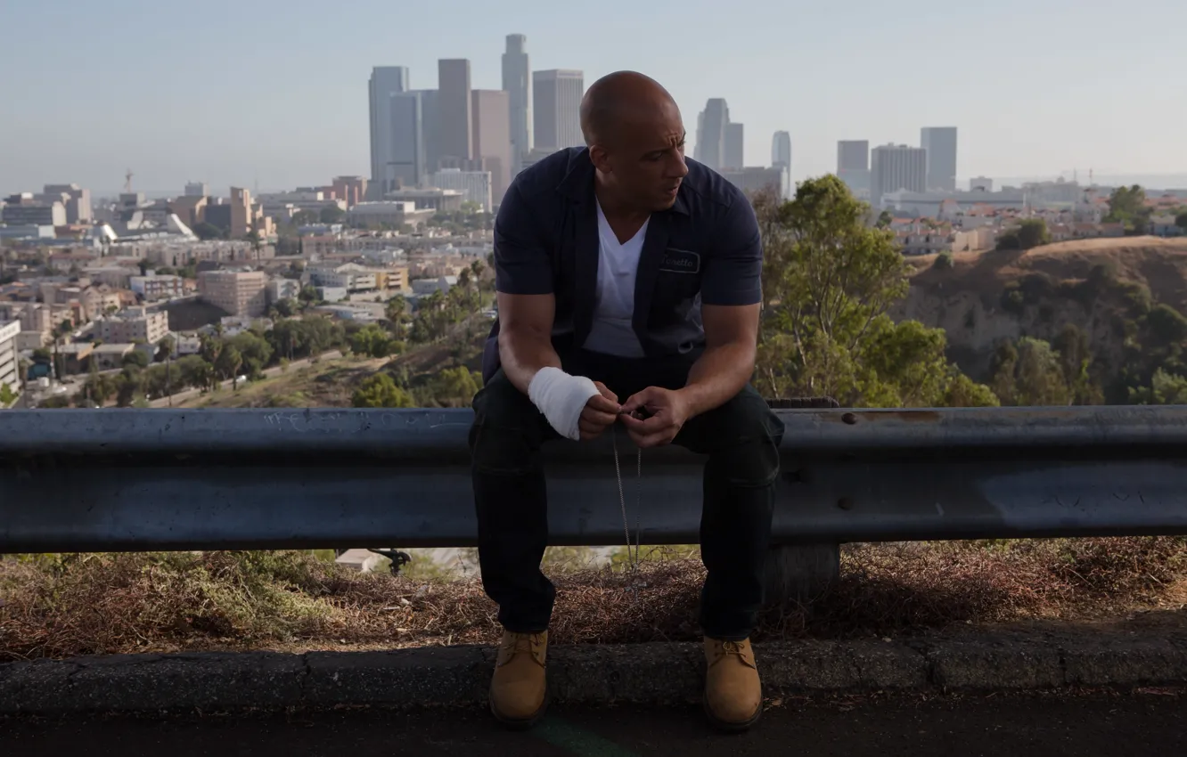 Photo wallpaper VIN Diesel, Vin Diesel, Dominic Toretto, Fast and furious 7, Furious 7