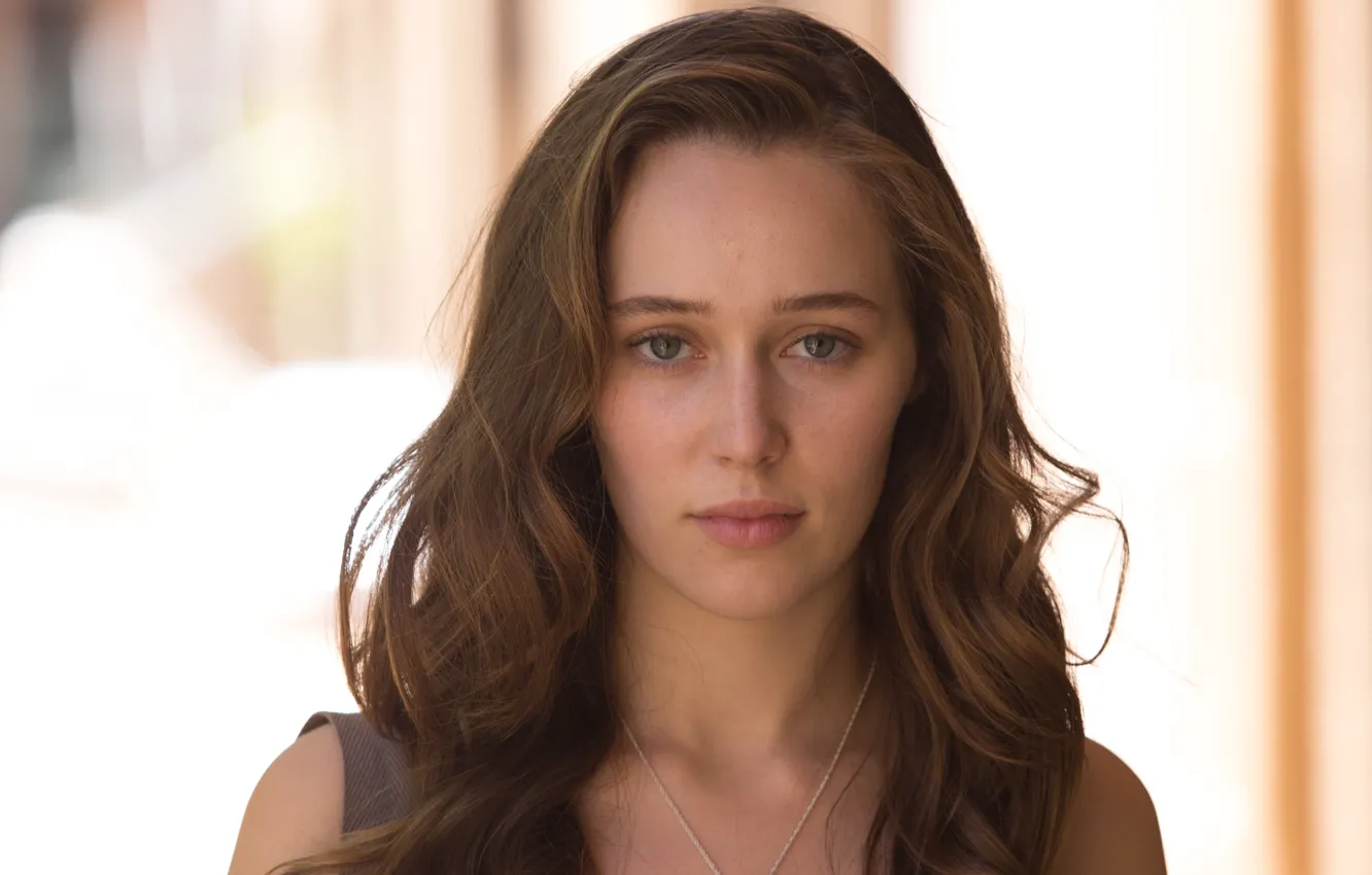 Photo wallpaper eyes, girl, light, face, street, hair, the pupil, actress