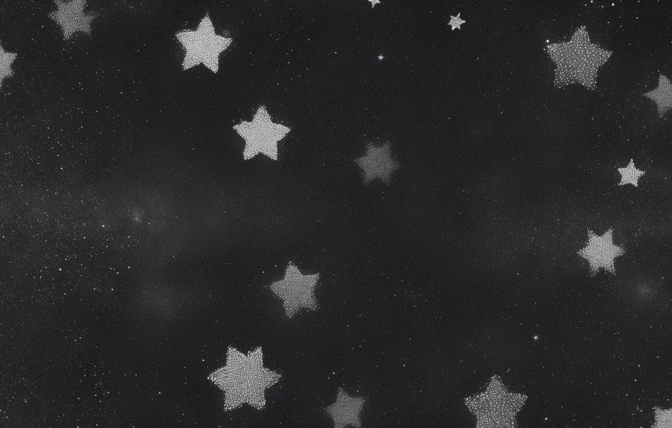 Photo wallpaper stars, Wallpaper, black, silver, wallpaper, silver, star, black