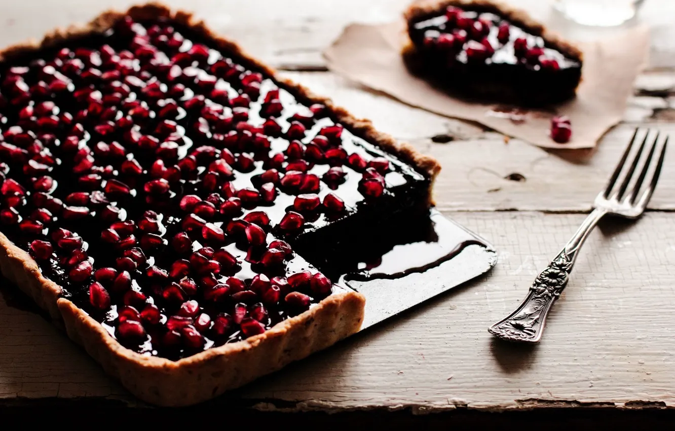 Photo wallpaper food, pie, cakes, sweet, garnet