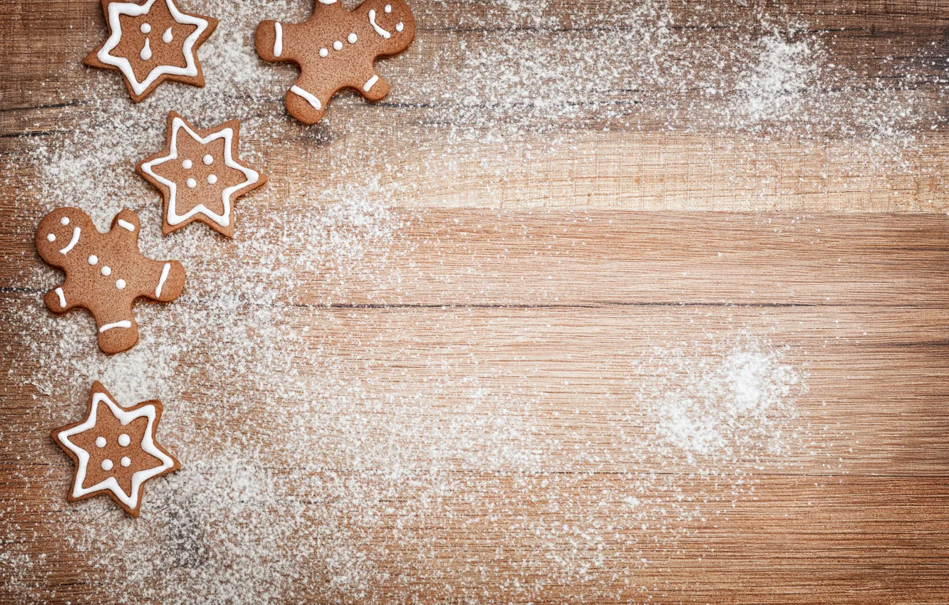 Photo wallpaper new year, cookies, Christmas, Christmas, cakes, sweet, Xmas, glaze