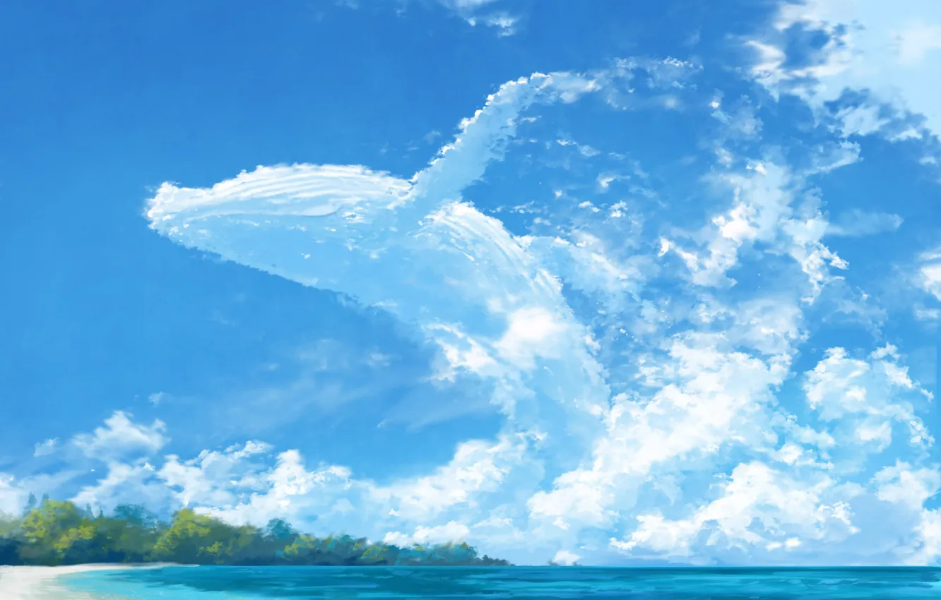 Photo wallpaper sea, summer, the sky, cloud kit