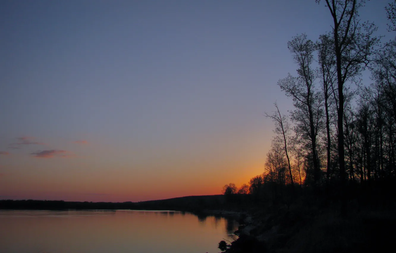 Photo wallpaper sunset, river, calm, silence, journey, Oka, near Pavlovo-on-Oka, Nizhny Novgorod region