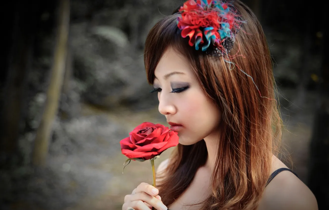 Photo wallpaper girl, Asian, CIETAC