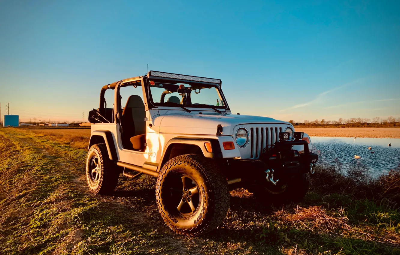 Photo wallpaper Sky, Jeep, Sunlight, Offroad, Anna Breaux