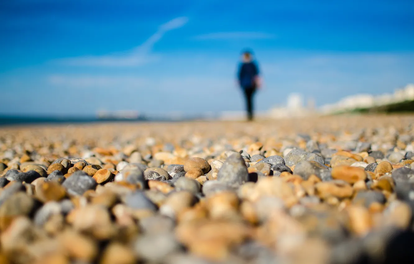 Photo wallpaper summer, stones, people, silhouette