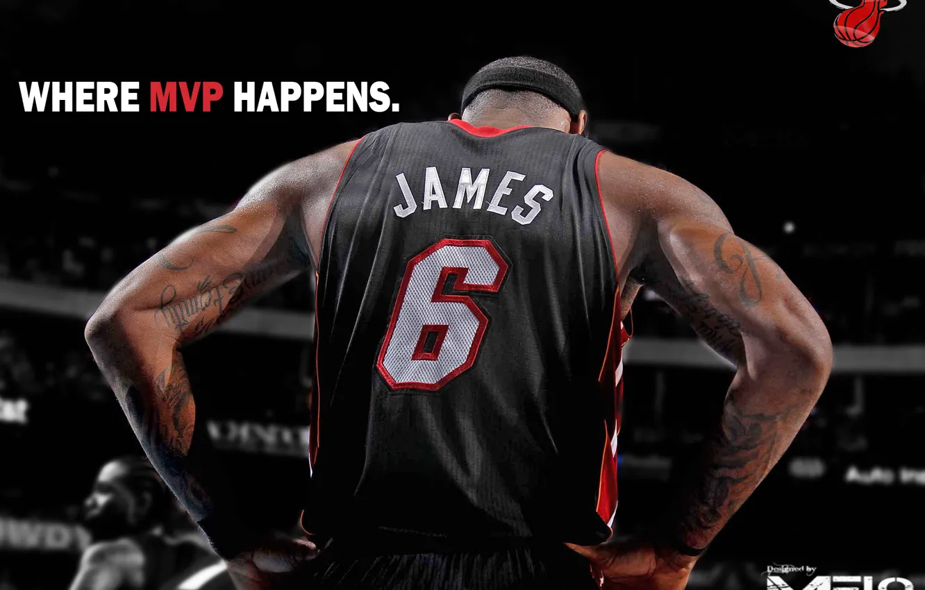 Photo wallpaper James, NBA, MVP, Miami Heat