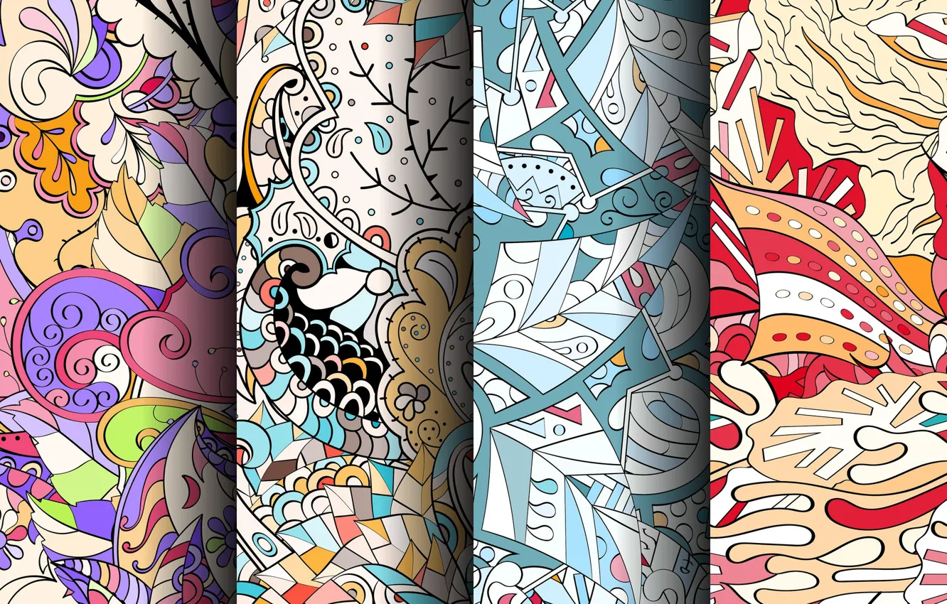 Photo wallpaper abstraction, background, pattern, texture, Paisley