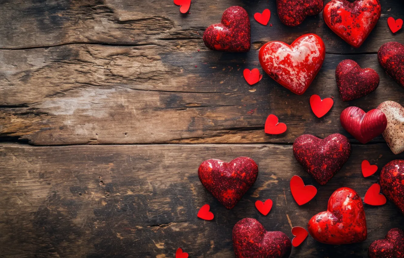 Photo wallpaper love, holiday, heart, Board, hearts, Valentine's day, congratulations, festive background