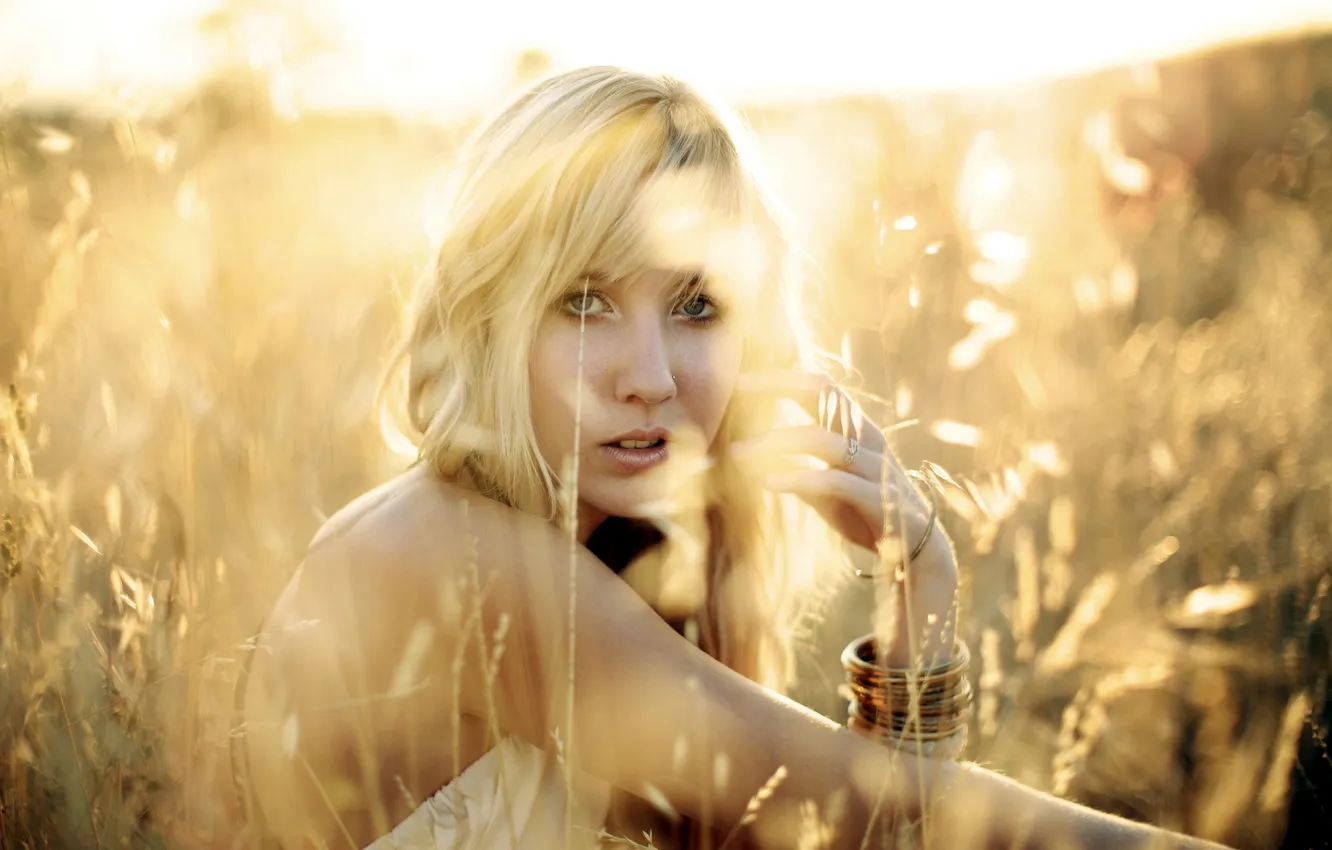 Photo wallpaper summer, girl, light, mood