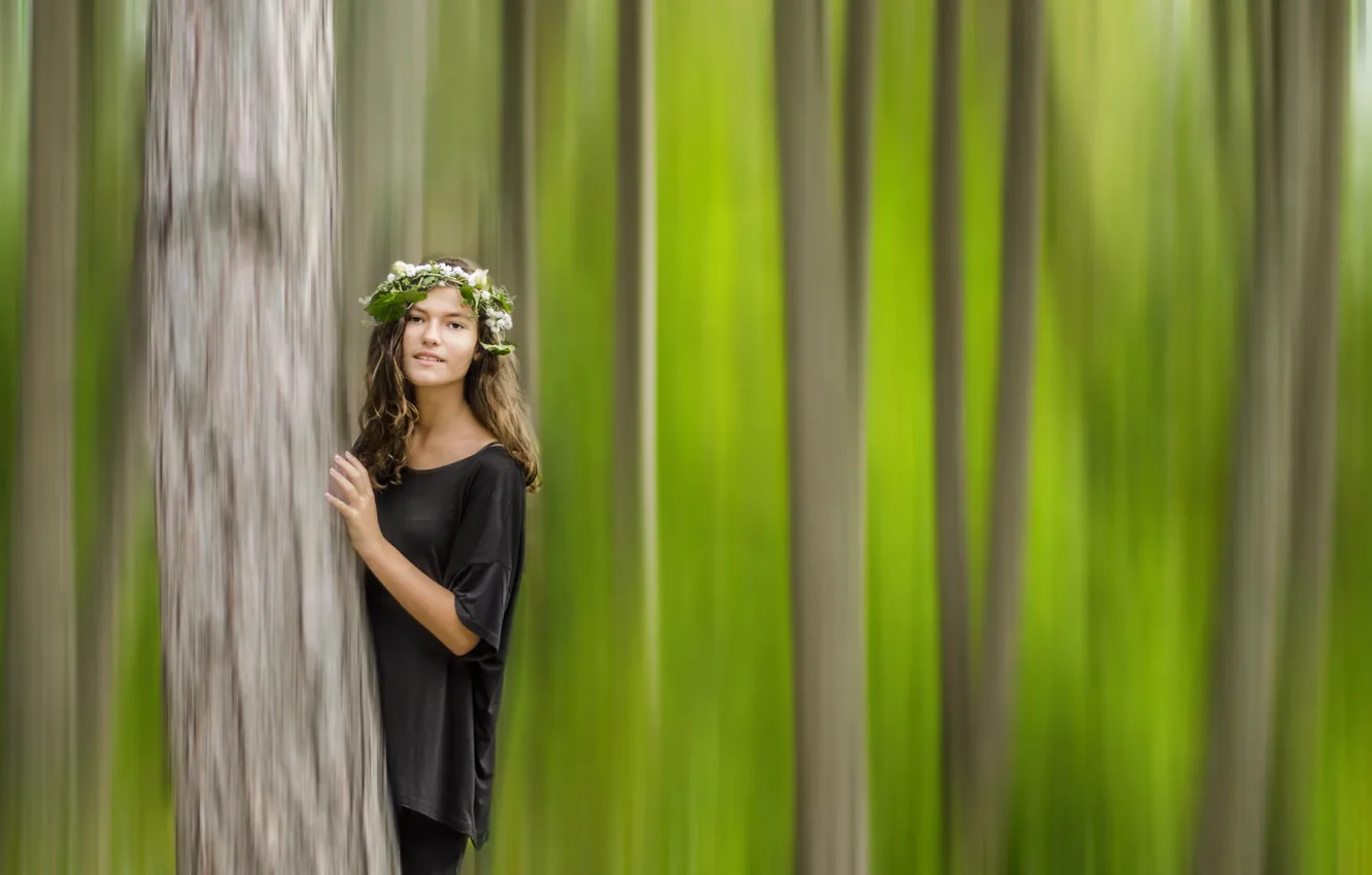 Photo wallpaper look, girl, background