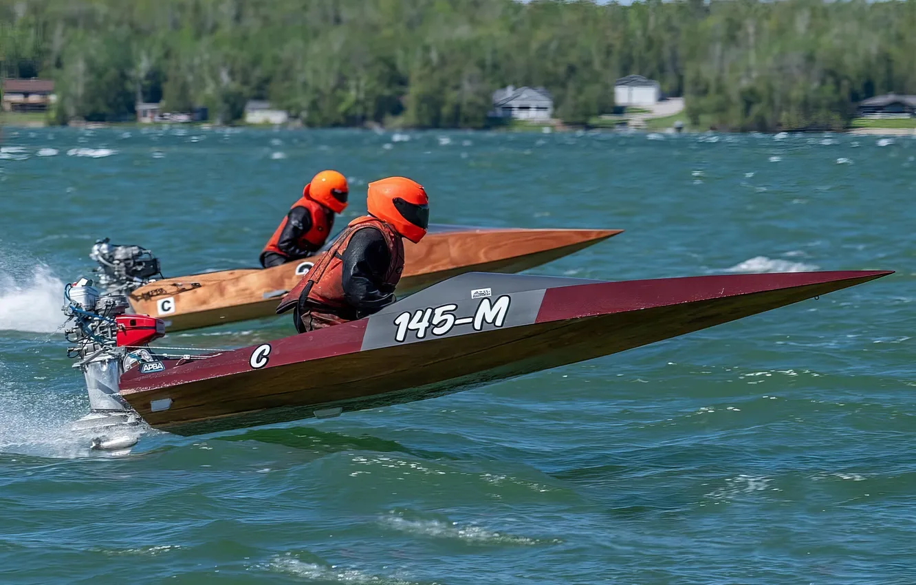 Photo wallpaper race, boat, speed