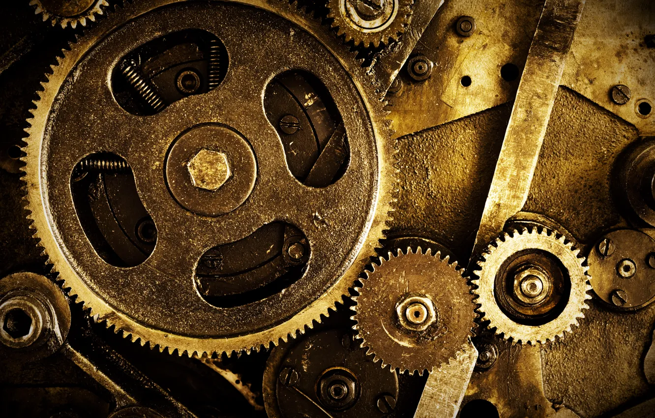 Photo wallpaper mechanism, gear, nuts