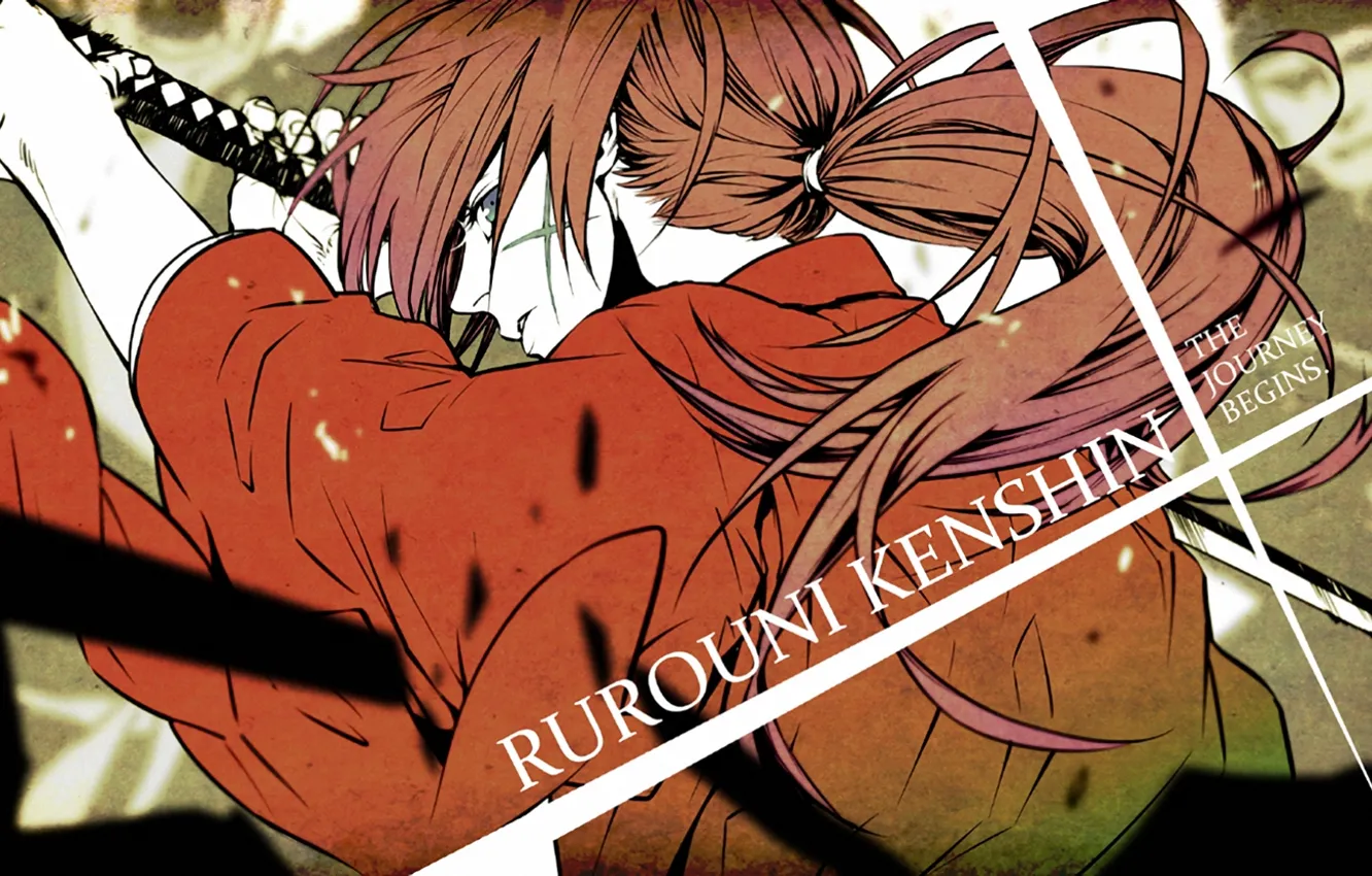 Photo wallpaper look, anime, art, guy, Rurouni Kenshin