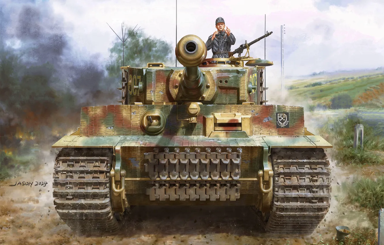 Photo wallpaper Germany, tank, Tiger 1, The third Reich, Heavy Tank, Heavy SS-Panzer Abteilung 101