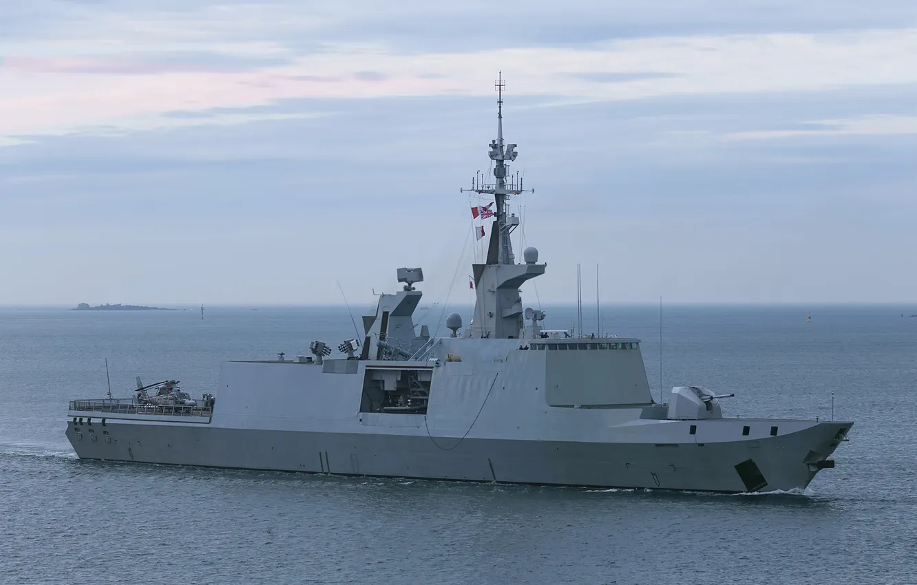 Photo wallpaper French Navy, Frigate, Aconite