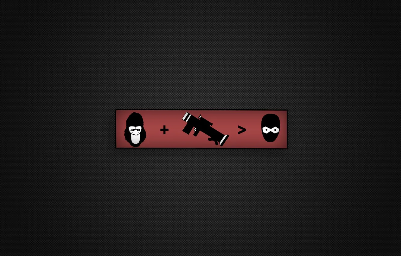 Photo wallpaper weapons, mask, monkey
