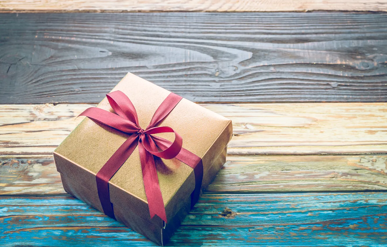 Photo wallpaper holiday, box, gift, tape