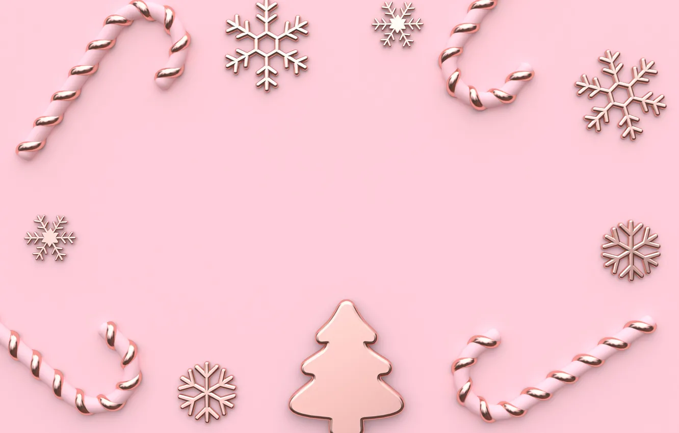 Photo wallpaper snowflakes, holiday, new year, composition