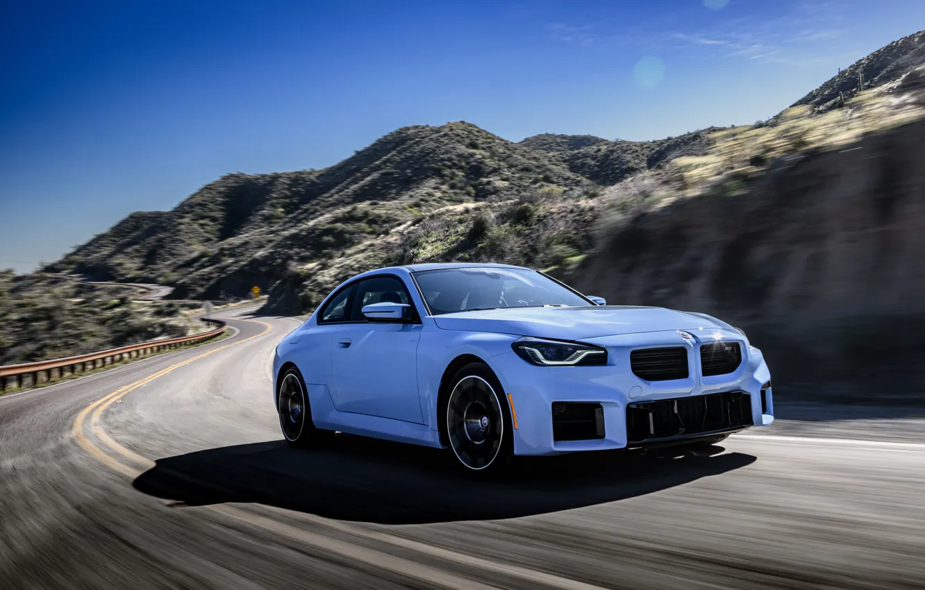 Photo wallpaper BMW, road, speed, M2, G87, BMW M2 MT, 🤢