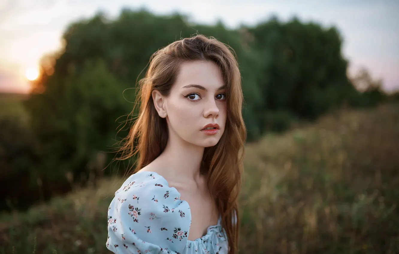 Photo wallpaper look, nature, beauty, Emilia, Ilya Shatokhin