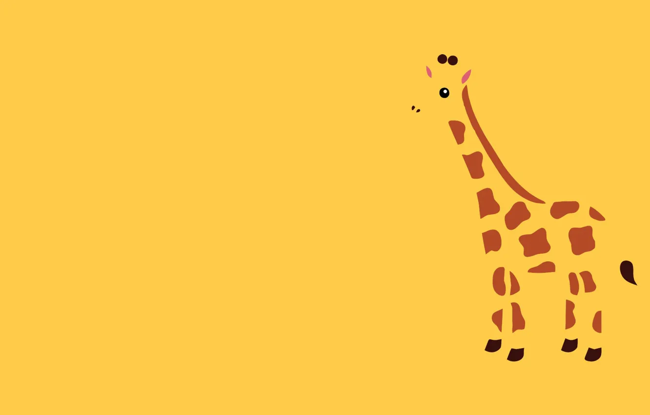 Photo wallpaper animal, Minimalism, giraffe