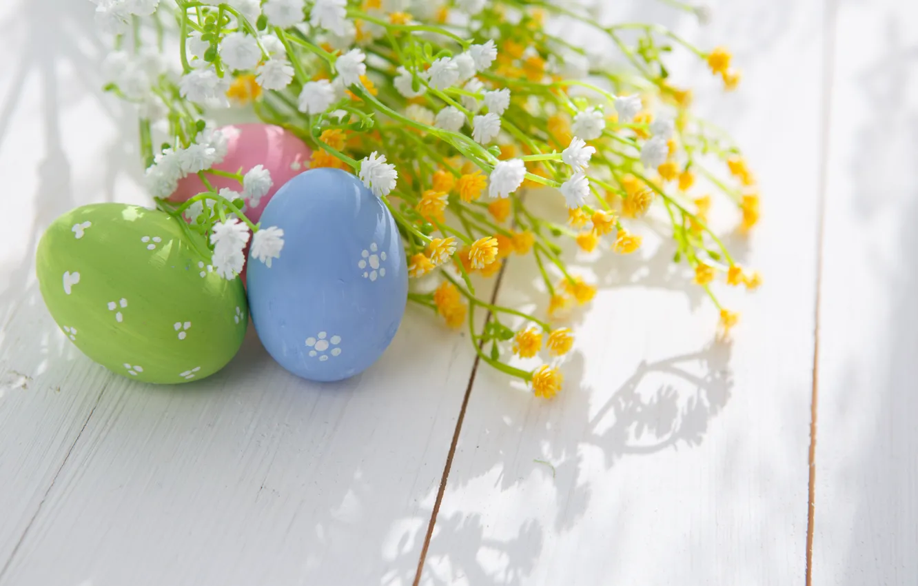 Photo wallpaper Easter, Eggs, Board, Holiday