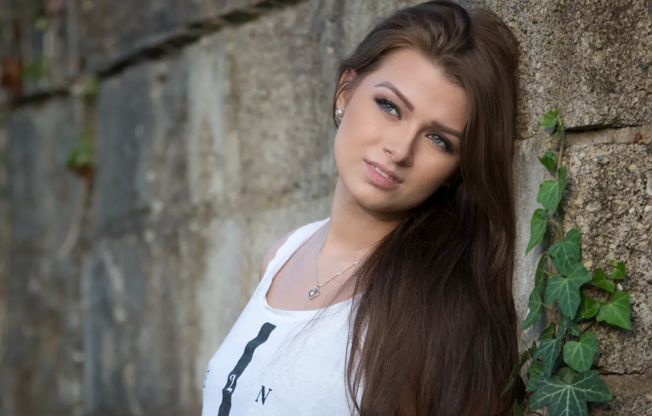 Photo wallpaper girl, face, hair, beauty, Martin Fuhrmann
