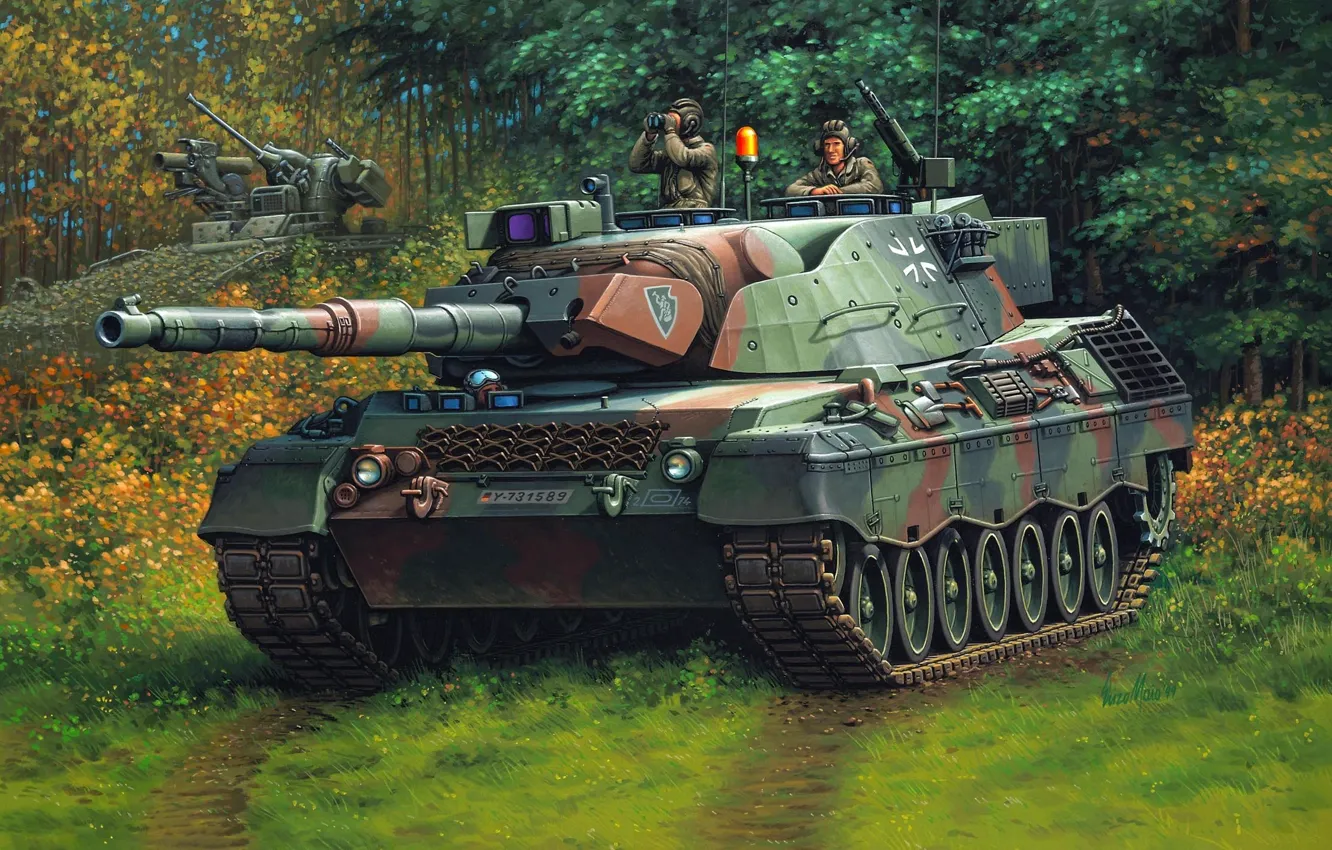 Photo wallpaper figure, tank, Germany, Enzo Maio, the Bundeswehr, leopard 1