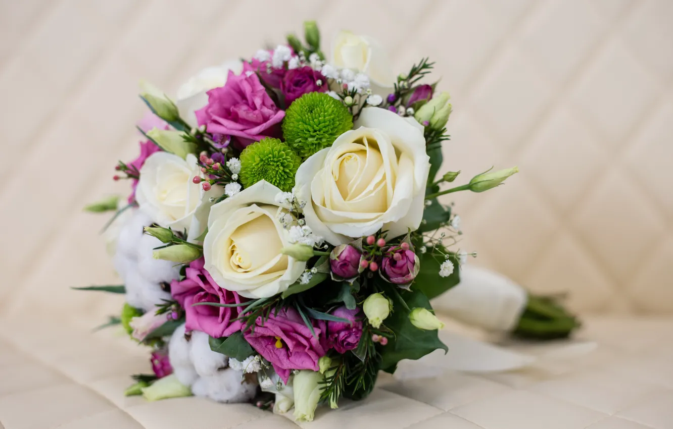 Photo wallpaper roses, bride, Wedding, wedding bouquets, bridal bouquets