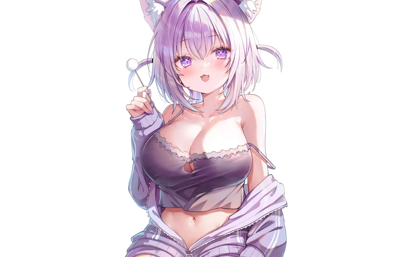Photo wallpaper girl, cutie, kitty, Virtual Youtuber