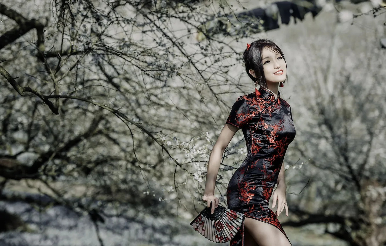 Photo wallpaper China, wallpaper, girl, sexy, woman, model, asian, cute