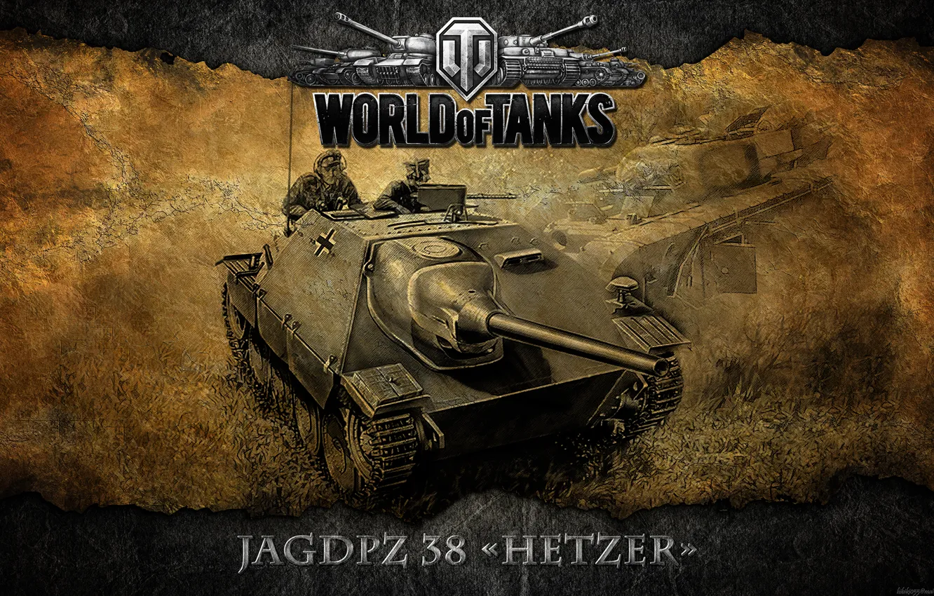 Photo wallpaper Germany, tank, tanks, WoT, World of Tanks, PT-ACS, Hetzer
