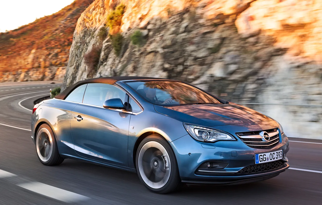 Photo wallpaper car, Opel, road, speed, Opel, Waterfall