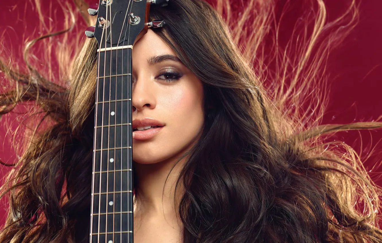 Photo wallpaper guitar, singer, Camila Hair