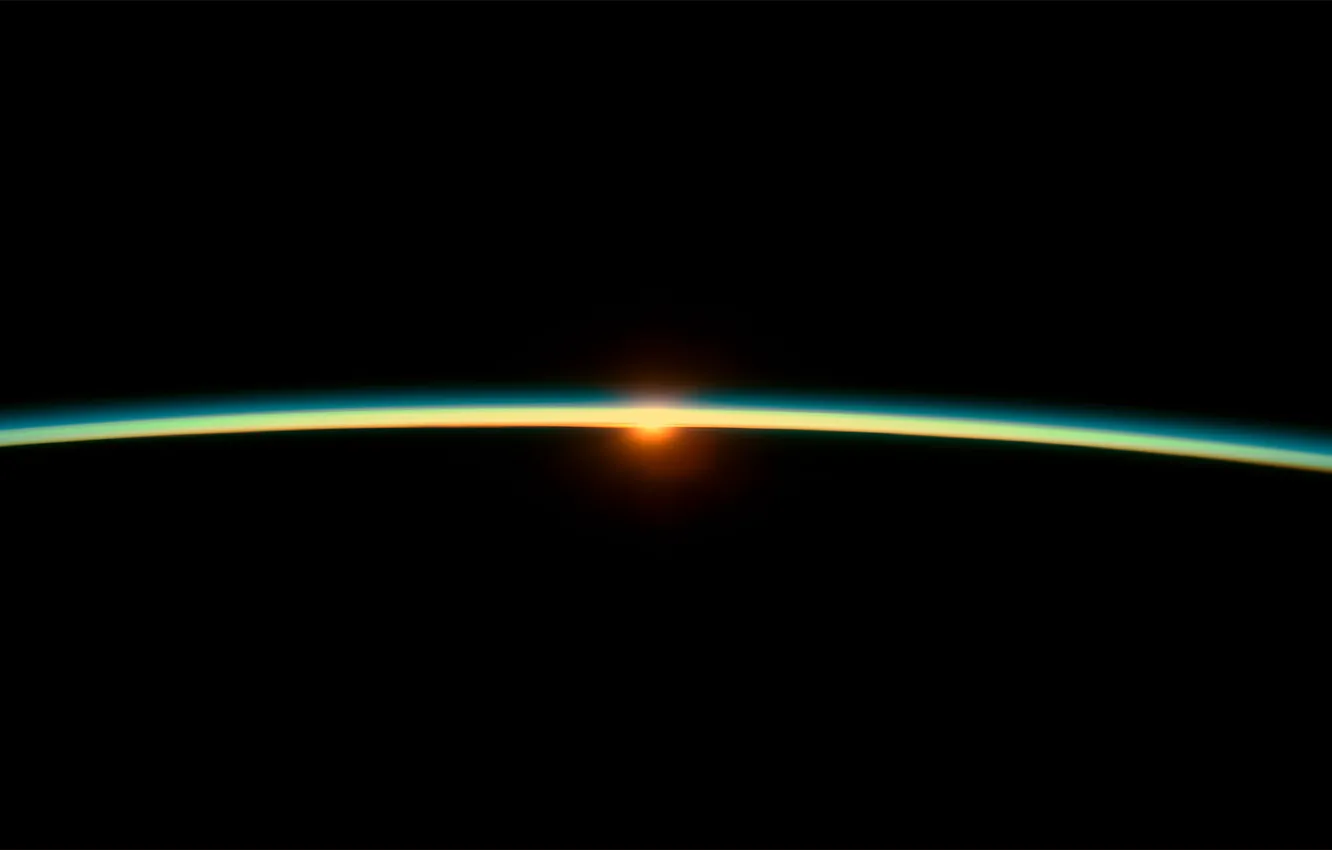 Photo wallpaper the sun, black, terminator