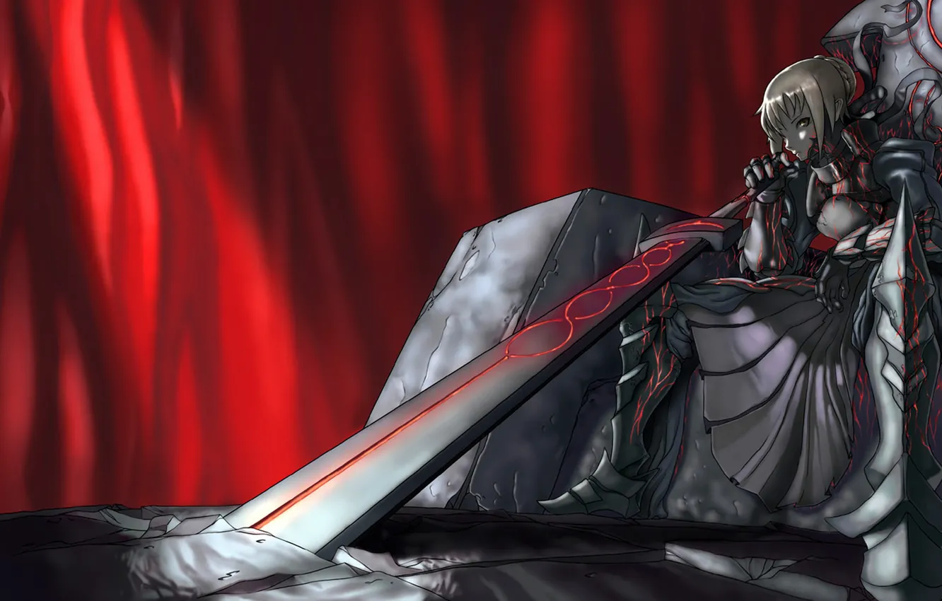 Photo wallpaper sword, warrior, Fate/stay night